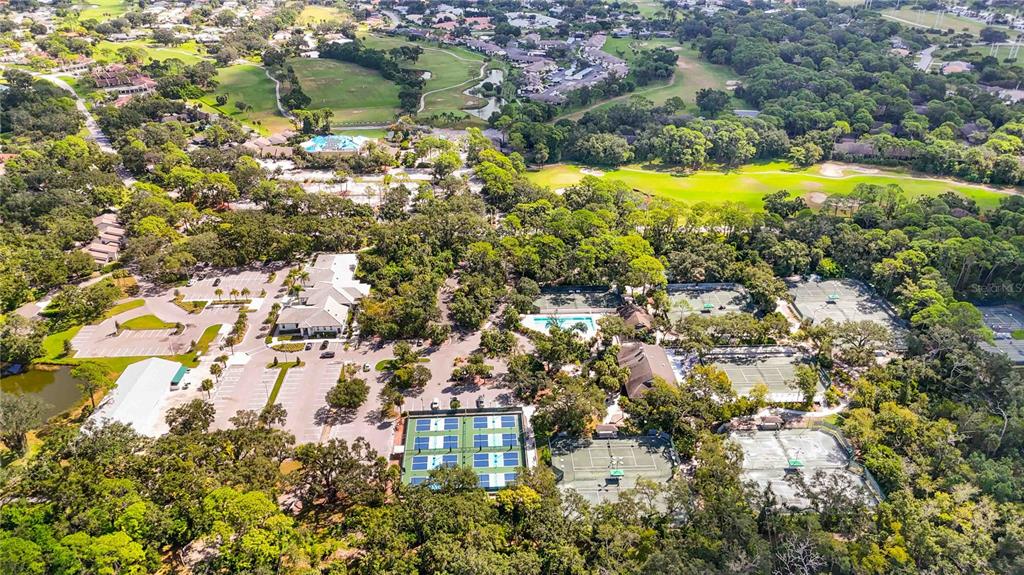 5025 Marsh Field Road Sarasota, FL 34235 - Photo 67 of 69 an aerial view of residential houses with swimming pool and green space