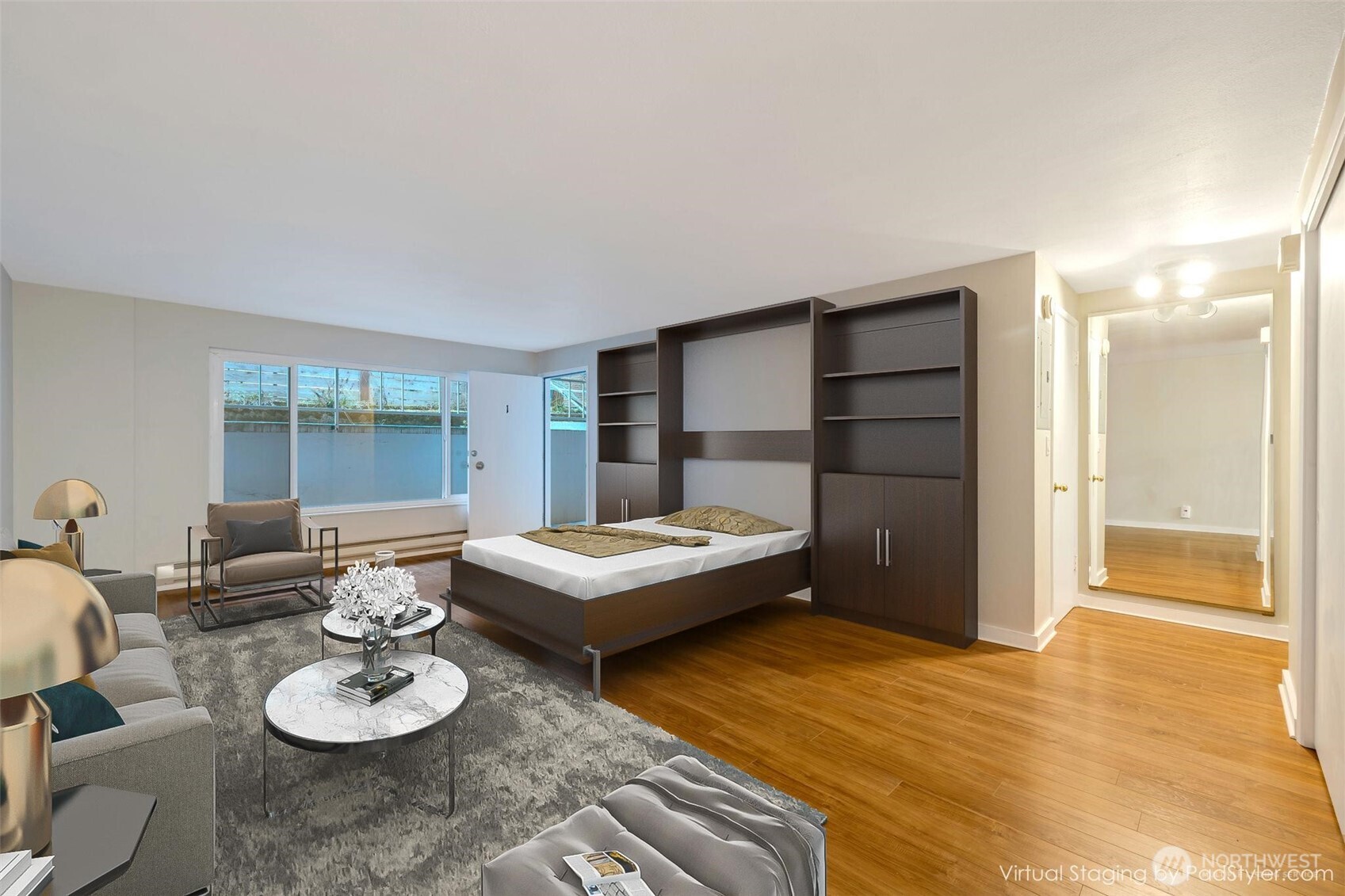 4324 Phinney Avenue North, Unit 1 Seattle, WA 98103 - Photo 3 of 20 a living room with furniture and a wooden floor