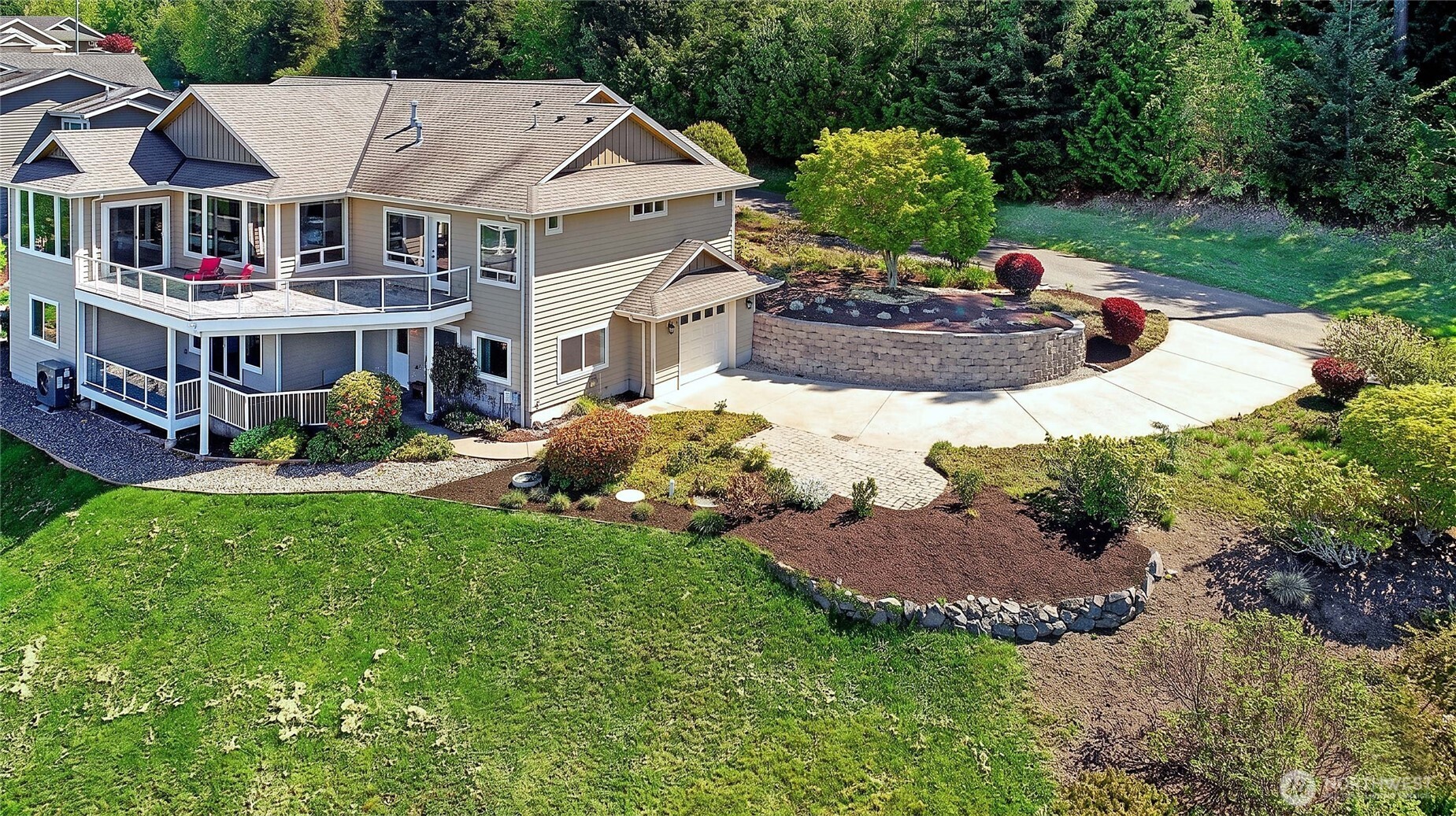 1081 Morgan Way Camano Island, WA 98282 - Photo 36 of 39 an aerial view of a house with a garden