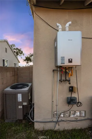 a view of a backyard with a patio