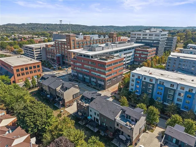 a view of a city with tall buildings