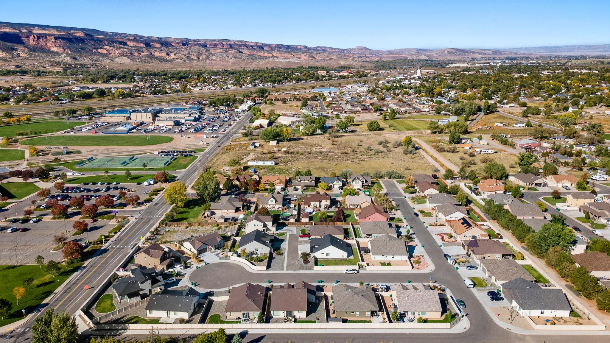 559 Hobbs Court Fruita, CO 81521 - Photo 32 of 40 an aerial view of residential houses with outdoor space