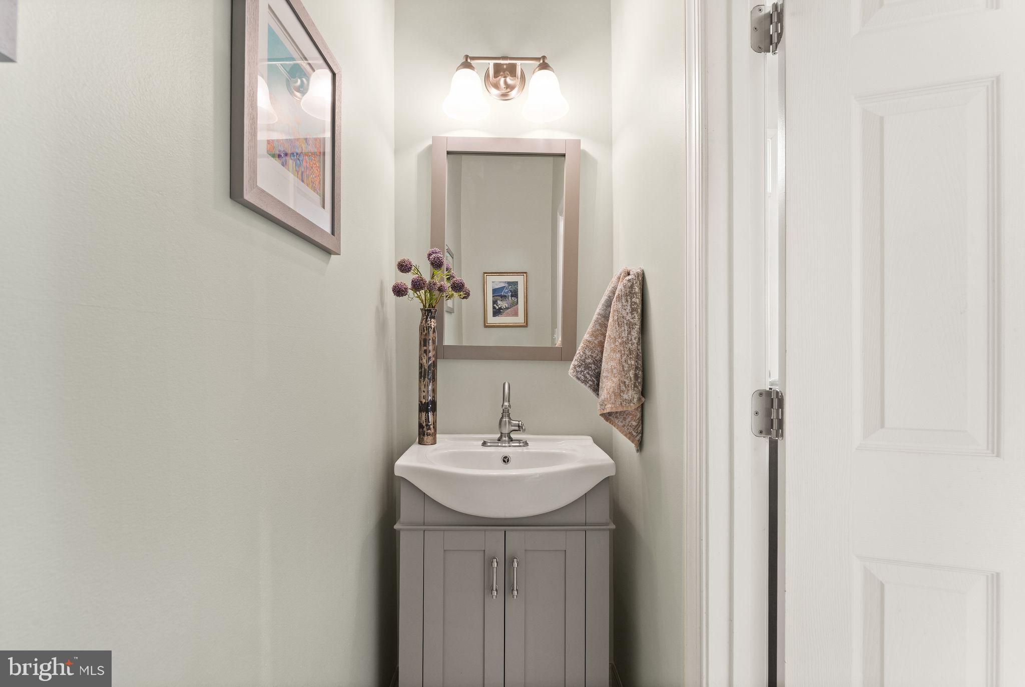 6377 St Timothys Lane Centreville, VA 20121 - Photo 28 of 58 a bathroom with a sink and a mirror