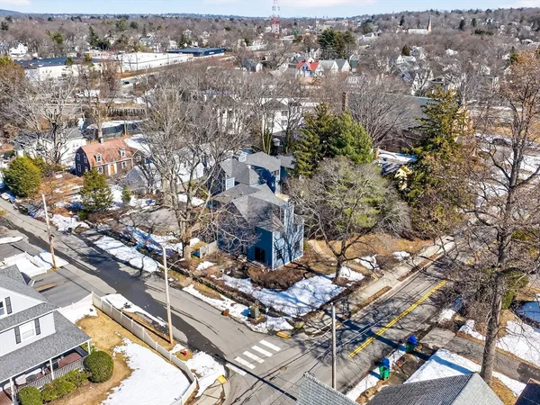 an aerial view of city