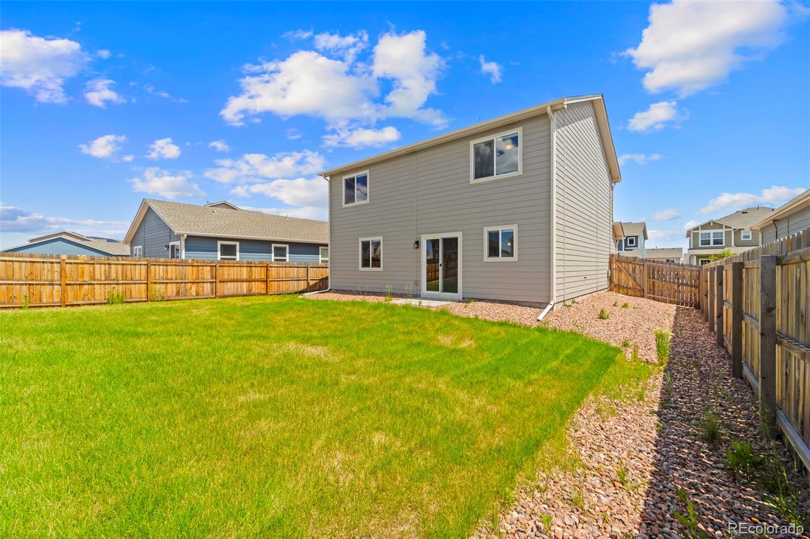 7721 Berwyn Loop Peyton, CO 80831 - Photo 33 of 35 a view of an house with backyard and swimming pool