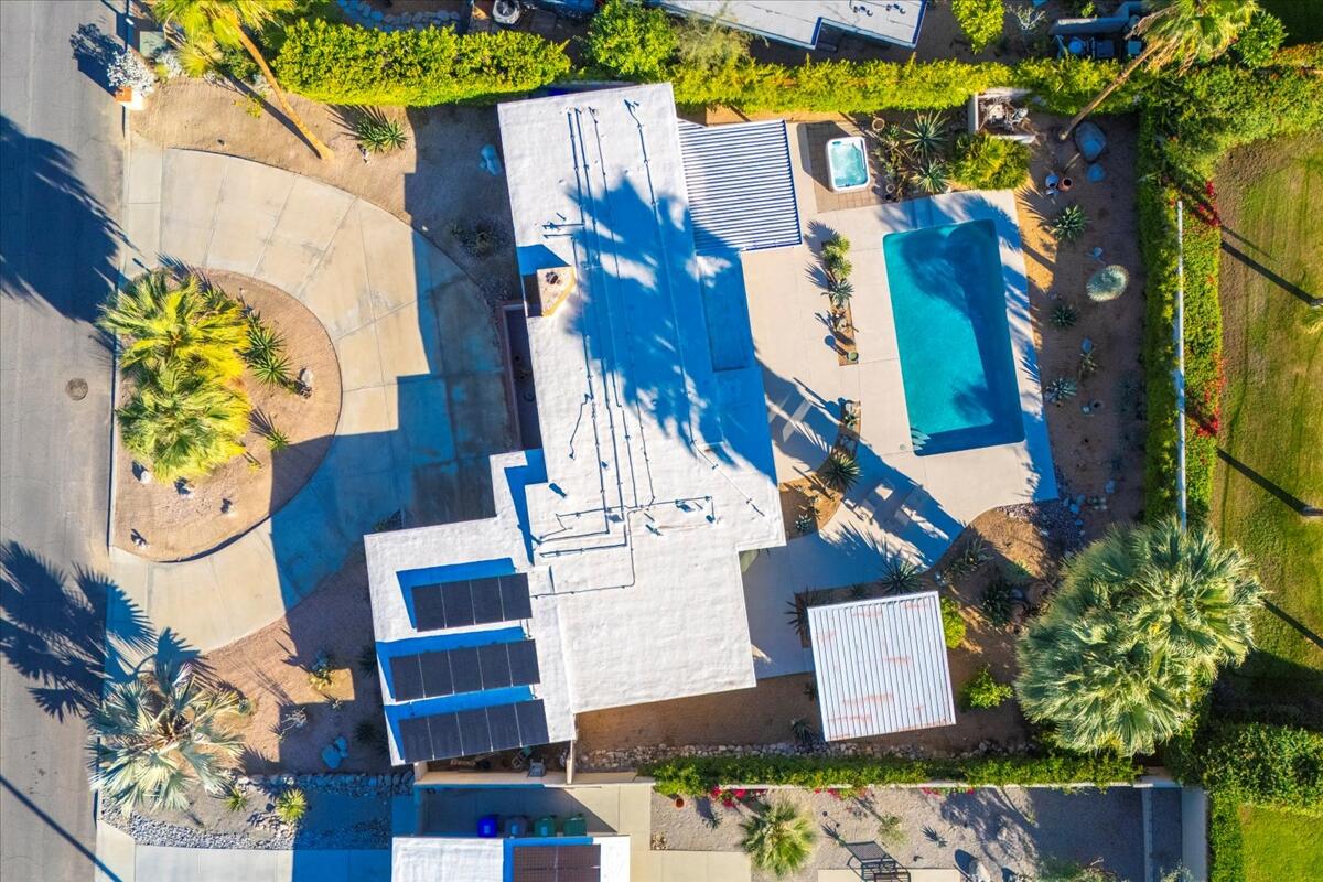 73501 Little Bend Trail Palm Desert, CA 92260 - Photo 45 of 57 an aerial view of residential house with wooden stairs