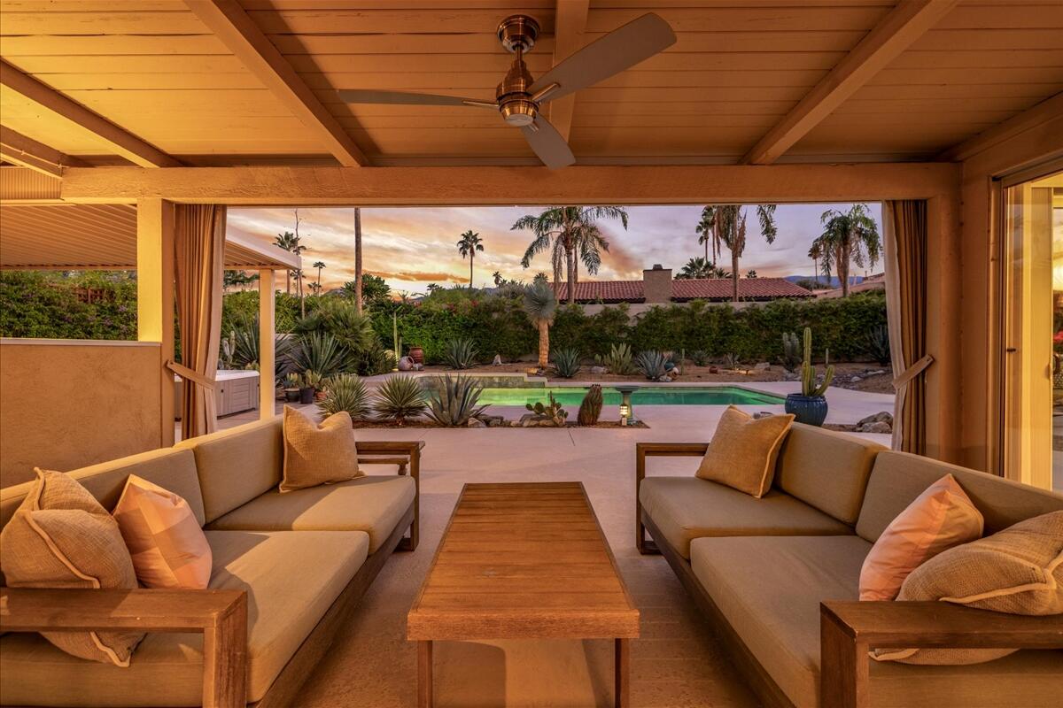 73501 Little Bend Trail Palm Desert, CA 92260 - Photo 8 of 57 a view of a patio with couches chairs and a table