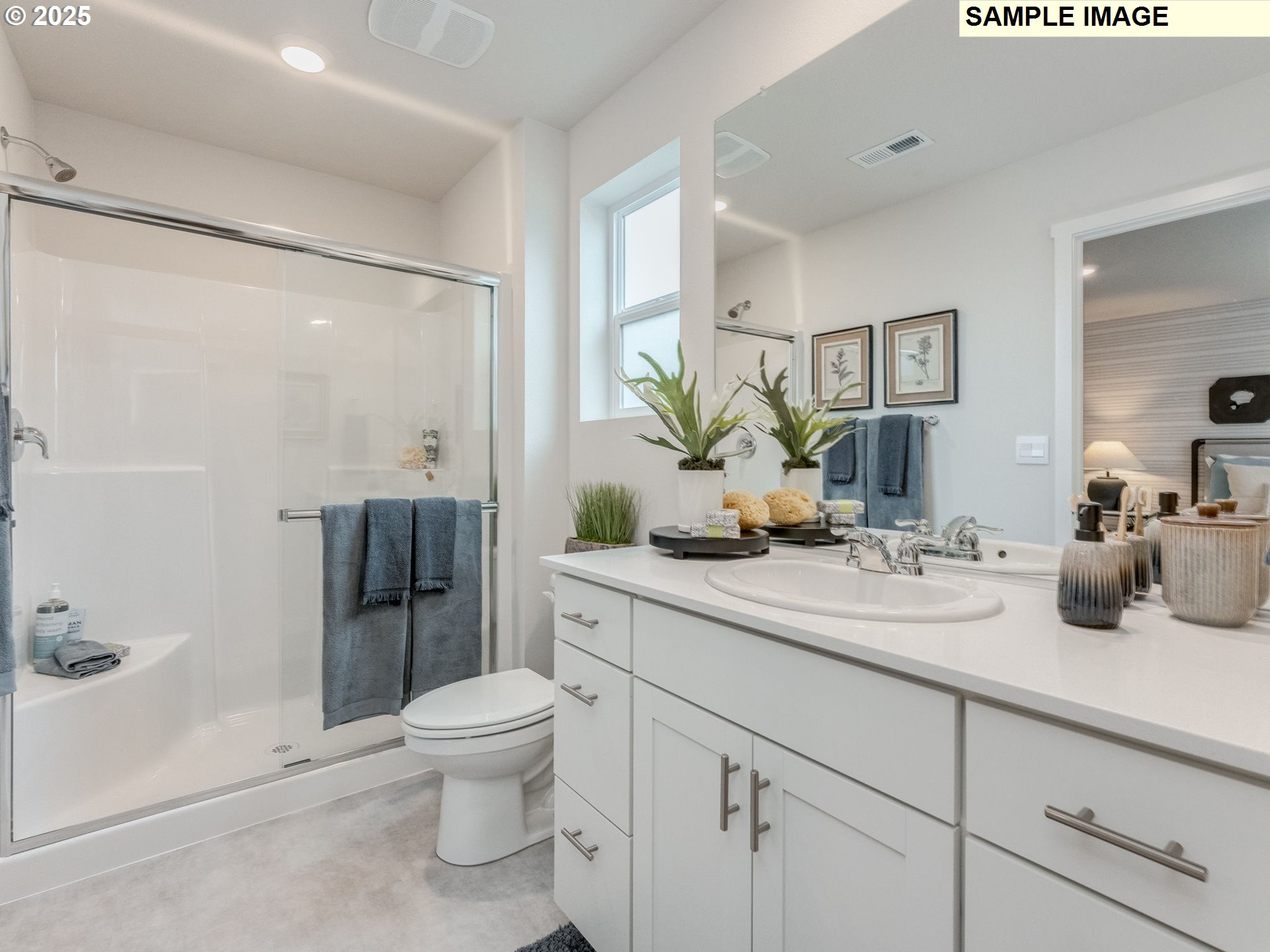 1203 Southeast 194th Place Camas, WA 98607 - Photo 21 of 24 a bathroom with a sink a toilet and shower