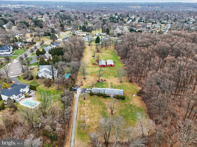 an aerial view of swimming pool