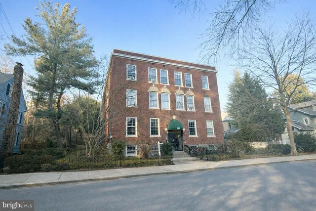 a front view of a building