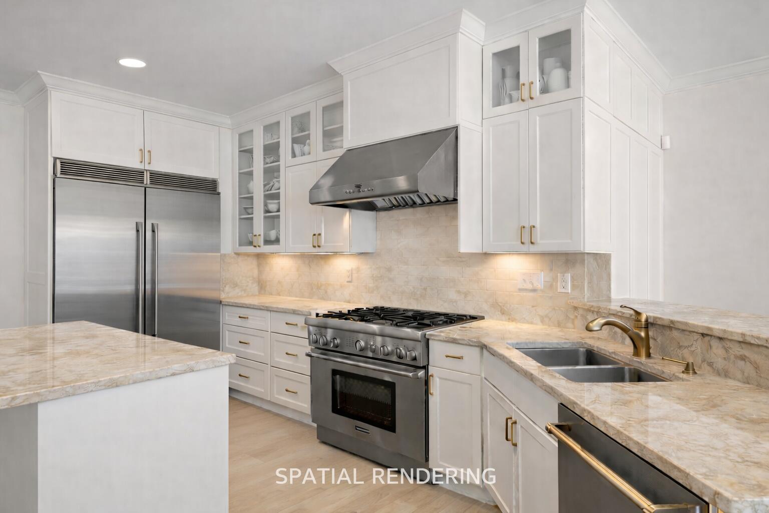 1240 Ryder Road Chesterton, IN 46304 - Photo 18 of 65 a kitchen with stainless steel appliances granite countertop a sink stove and refrigerator