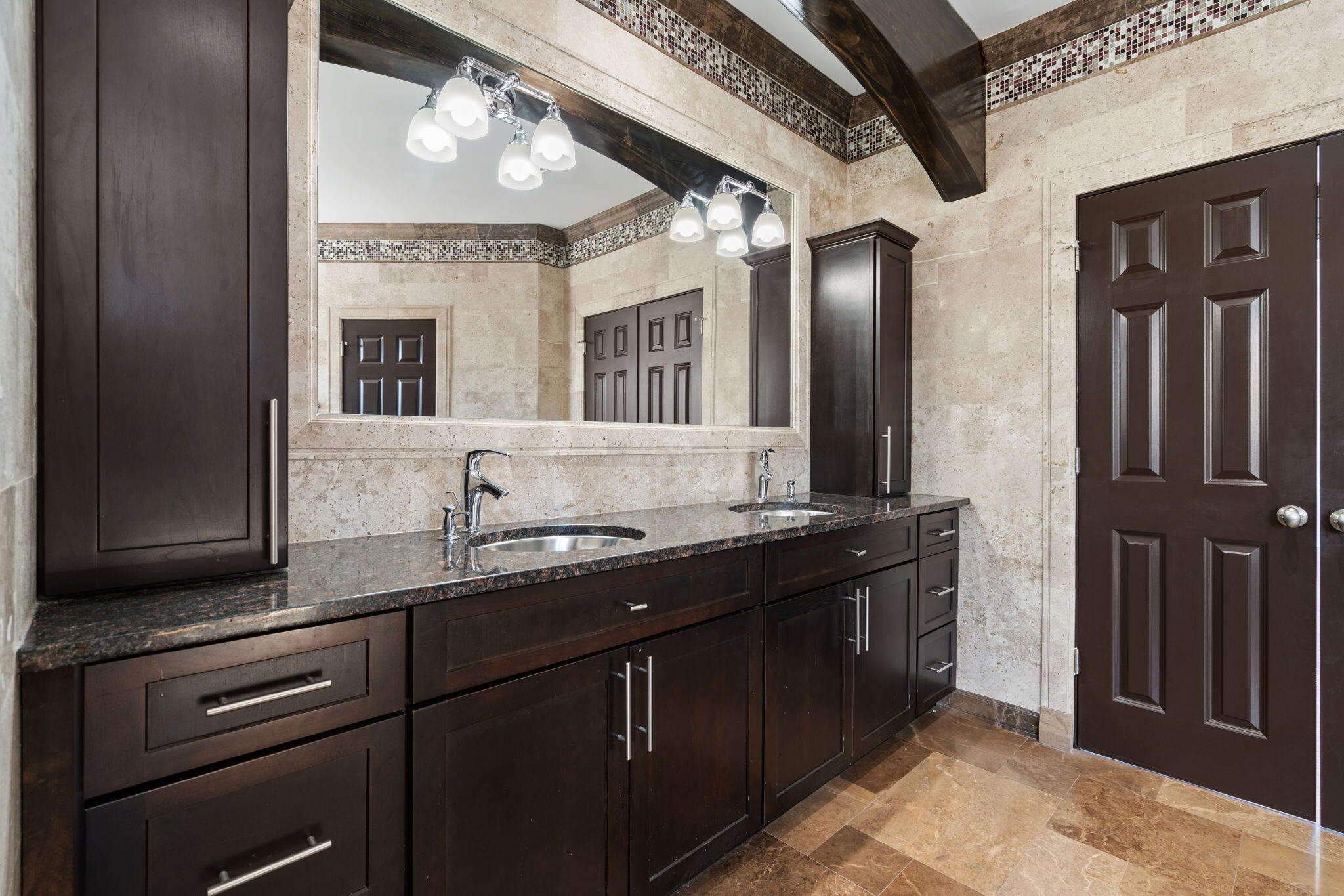 1240 Ryder Road Chesterton, IN 46304 - Photo 29 of 65 a bathroom with double sink and a mirror