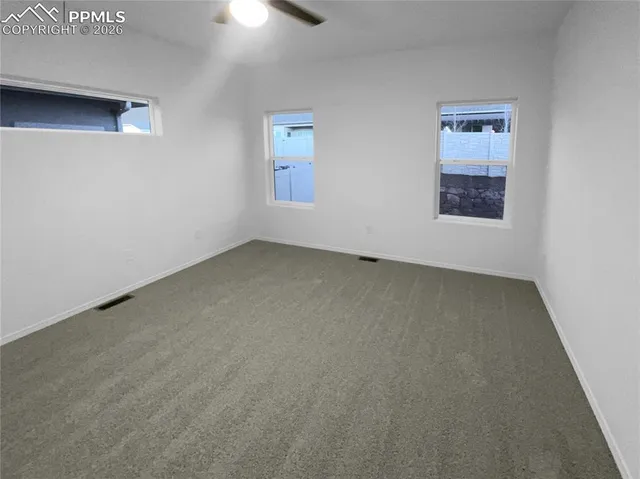 an empty room with a window