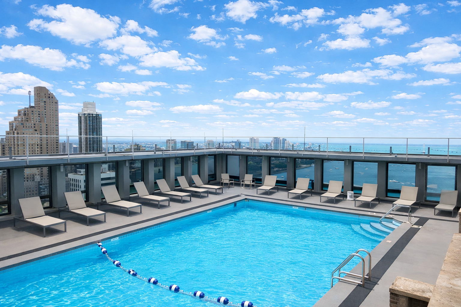 260 East Chestnut Street, Unit 606 Chicago, IL 60611 - Photo 21 of 26 a view of a swimming pool with outdoor seating