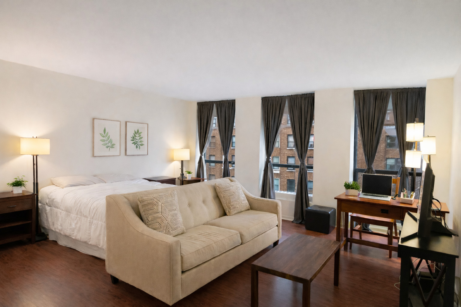 260 East Chestnut Street, Unit 606 Chicago, IL 60611 - Photo 8 of 26 a living room with furniture and a large window