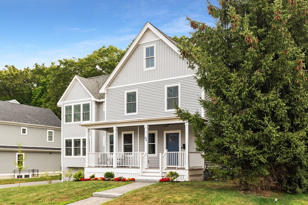 94 Sachem Road Needham, MA 02494 - Photo 3 of 33 a front view of a house with a yard