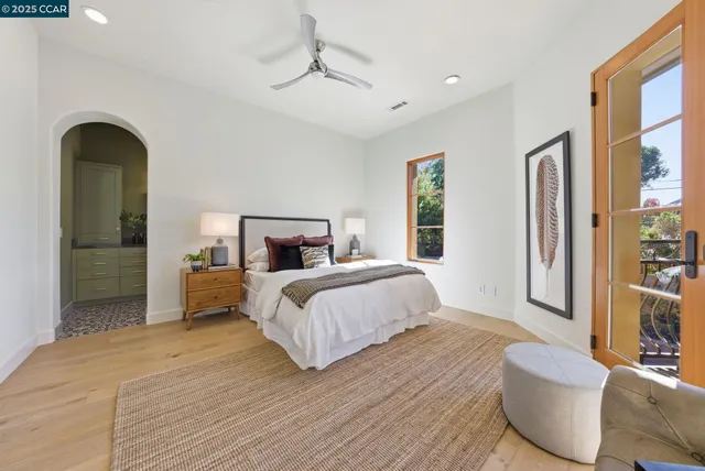 a kitchen with stainless steel appliances a refrigerator and a stove