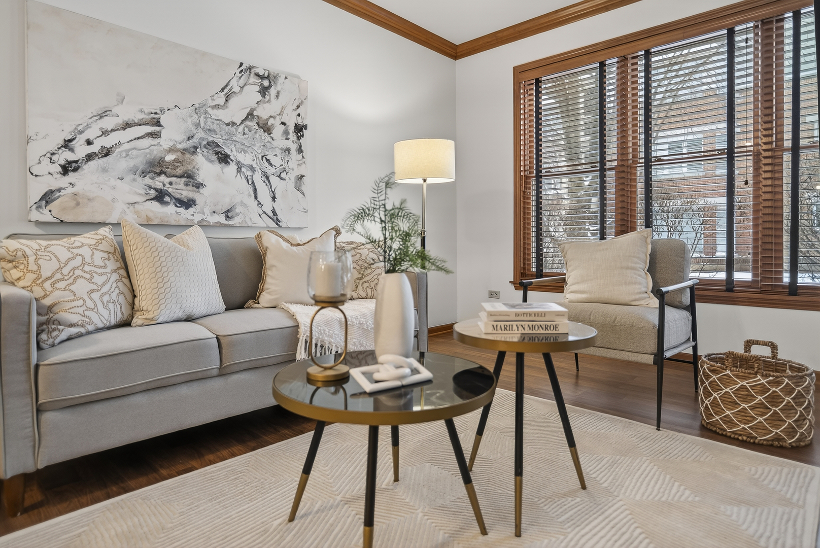 10 Ford Street, Unit 103 Geneva, IL 60134 - Photo 3 of 18 a living room with furniture and wooden floor