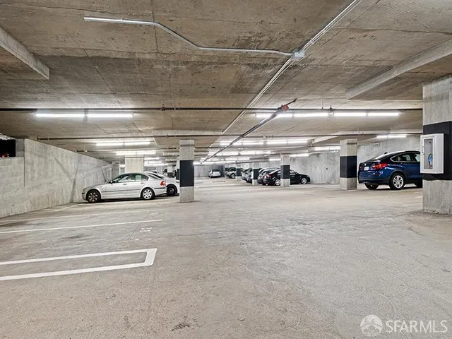 a view of a bike garage