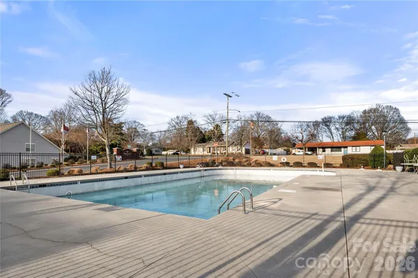 a view of a terrace with city view