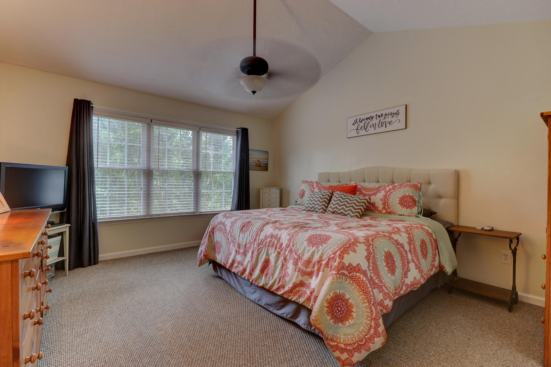 1275 Virginia Ridge Drive Hardy, VA 24101 - Photo 23 of 44 a bedroom with a bed and a flat tv screen on dresser