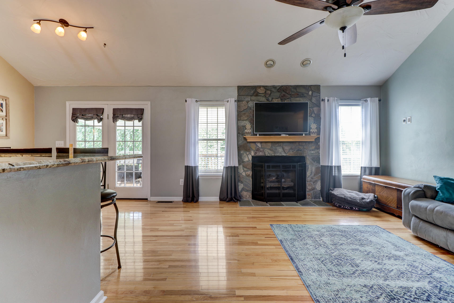 1275 Virginia Ridge Drive Hardy, VA 24101 - Photo 9 of 44 a living room with furniture and a fireplace