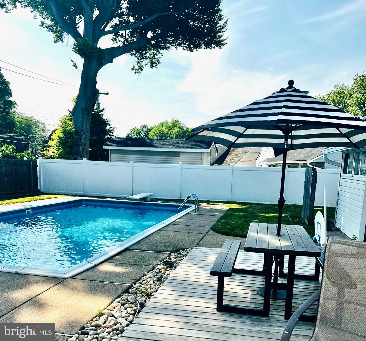 30 Roving Road Levittown, PA 19056 - Photo 36 of 40 a view of a chairs and table on the deck