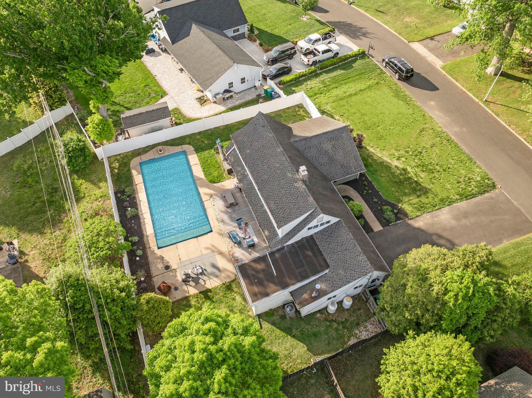 30 Roving Road Levittown, PA 19056 - Photo 39 of 40 an aerial view of a house with a garden