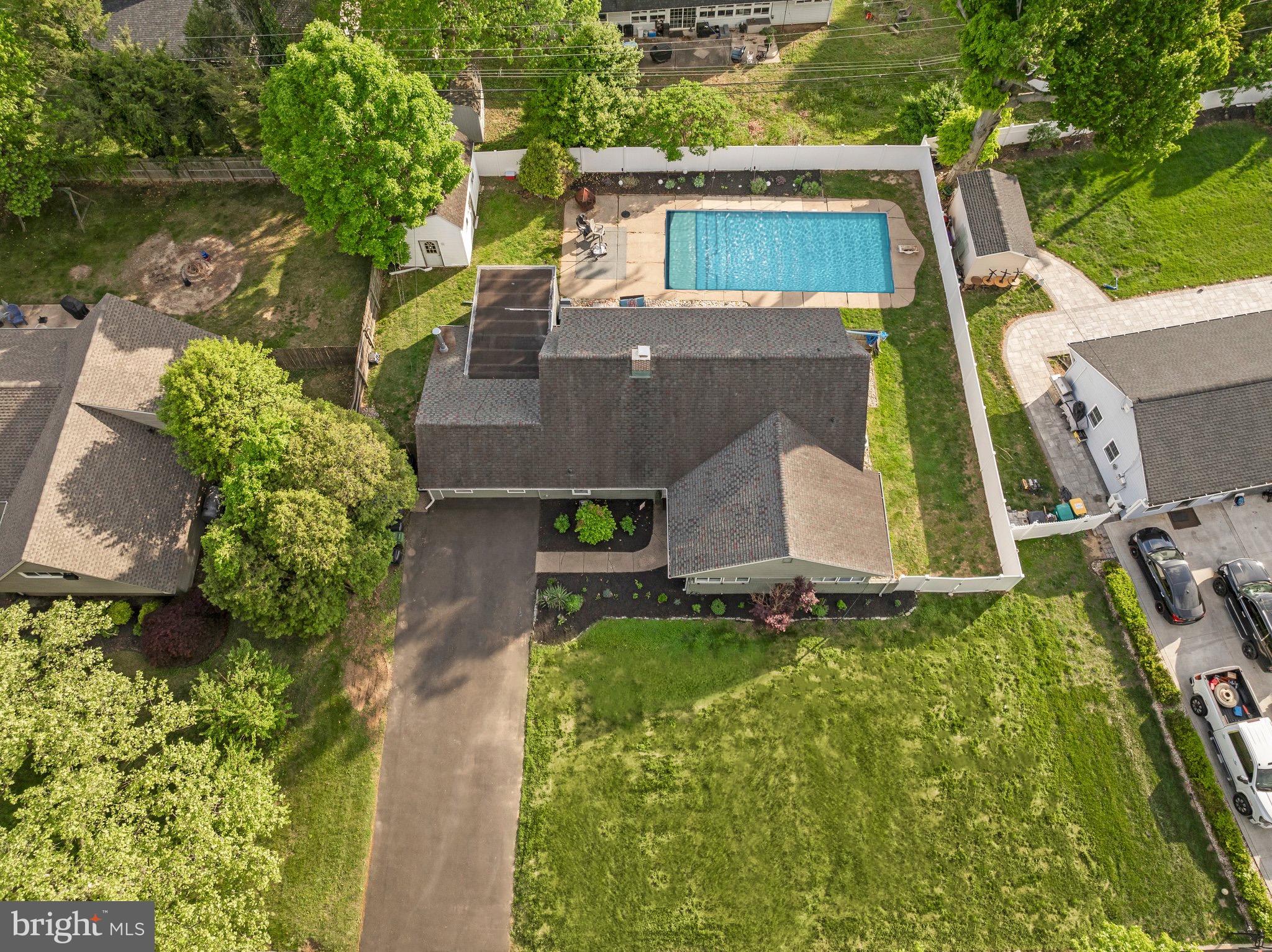 30 Roving Road Levittown, PA 19056 - Photo 40 of 40 an aerial view of a house with a yard