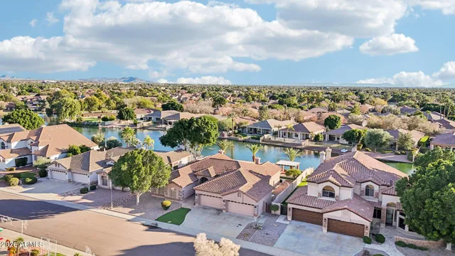an aerial view of multiple house