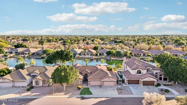 an aerial view of multiple house