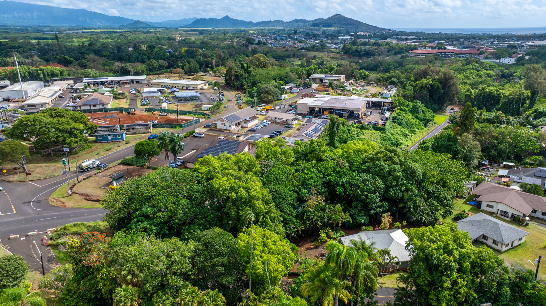 2804 Wehe Road Lihue, HI 96766 - Photo 12 of 29 an aerial view of a city with lots of residential buildings