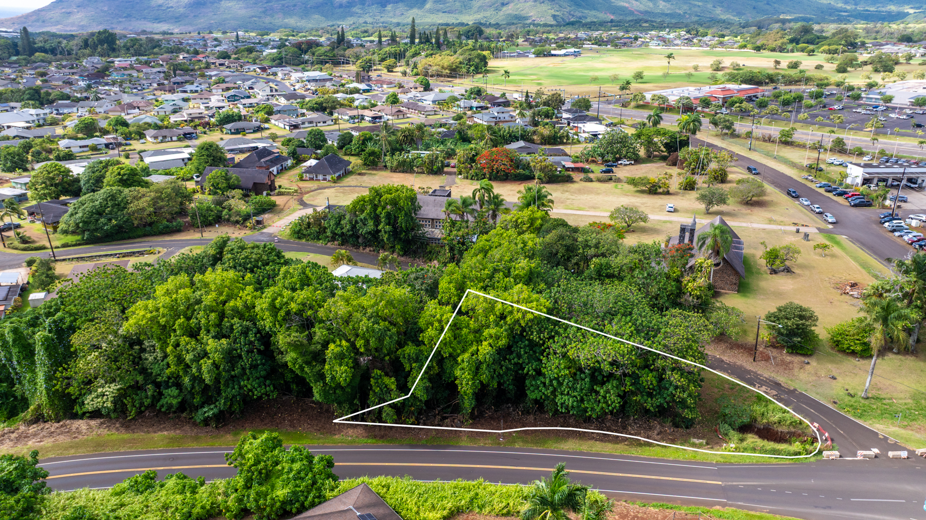 2804 Wehe Road Lihue, HI 96766 - Photo 13 of 29 an aerial view of residential houses with outdoor space and trees