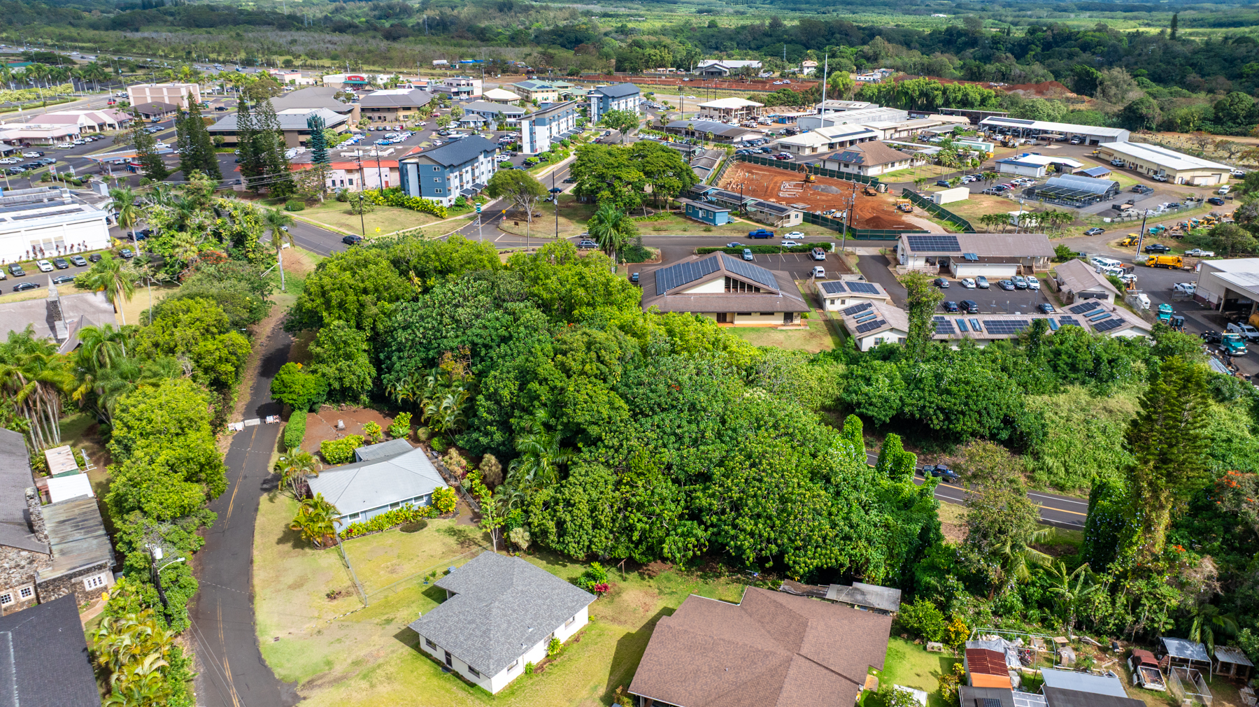 2804 Wehe Road Lihue, HI 96766 - Photo 7 of 29 an aerial view of residential houses with outdoor space and trees