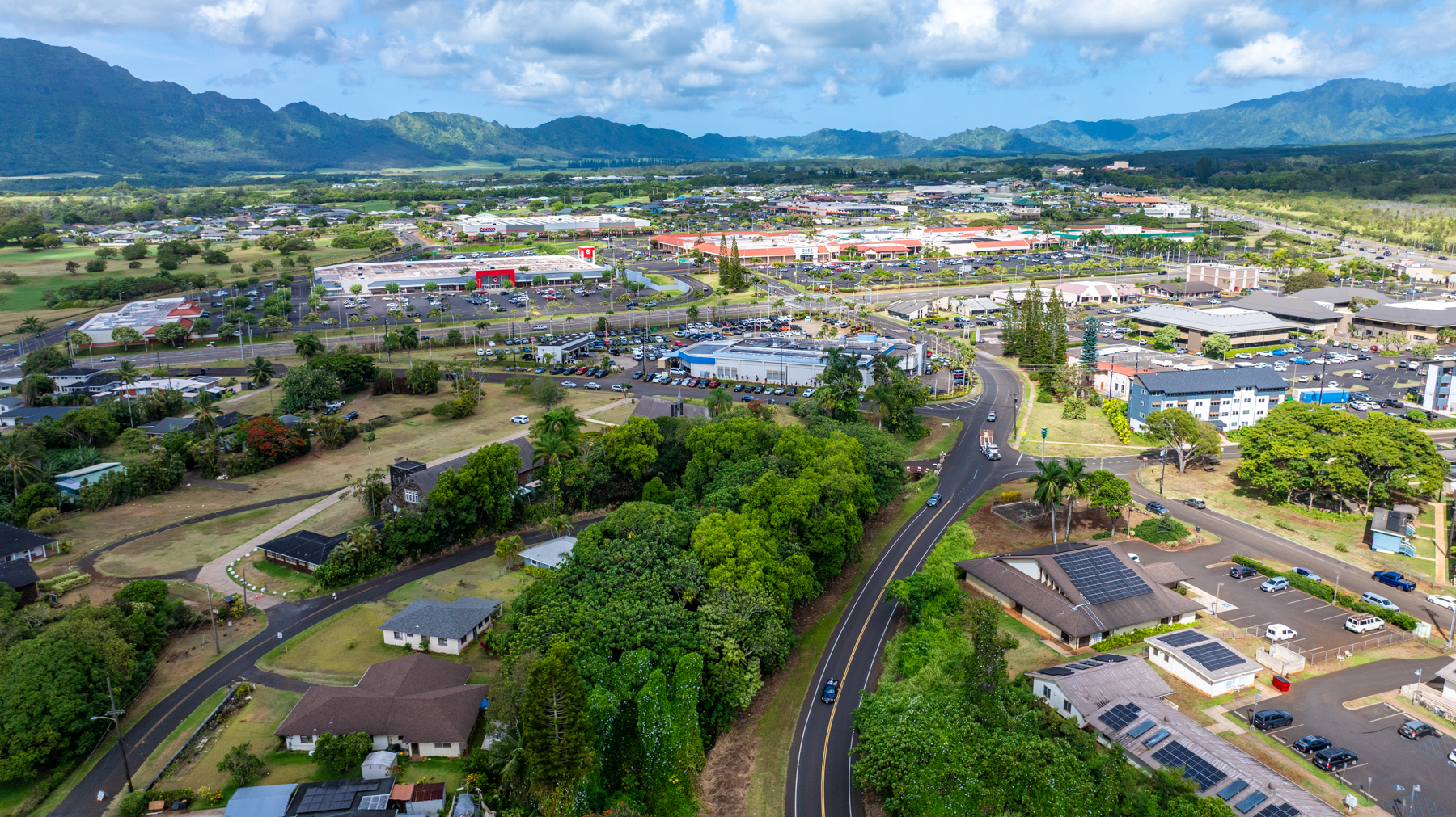 2804 Wehe Road Lihue, HI 96766 - Photo 9 of 29 an aerial view of residential houses with outdoor space and river