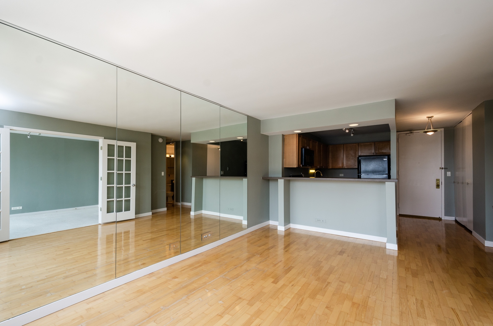 655 West Irving Park Road, Unit 407 Chicago, IL 60613 - Photo 4 of 31 a view of a kitchen with a sink and a microwave