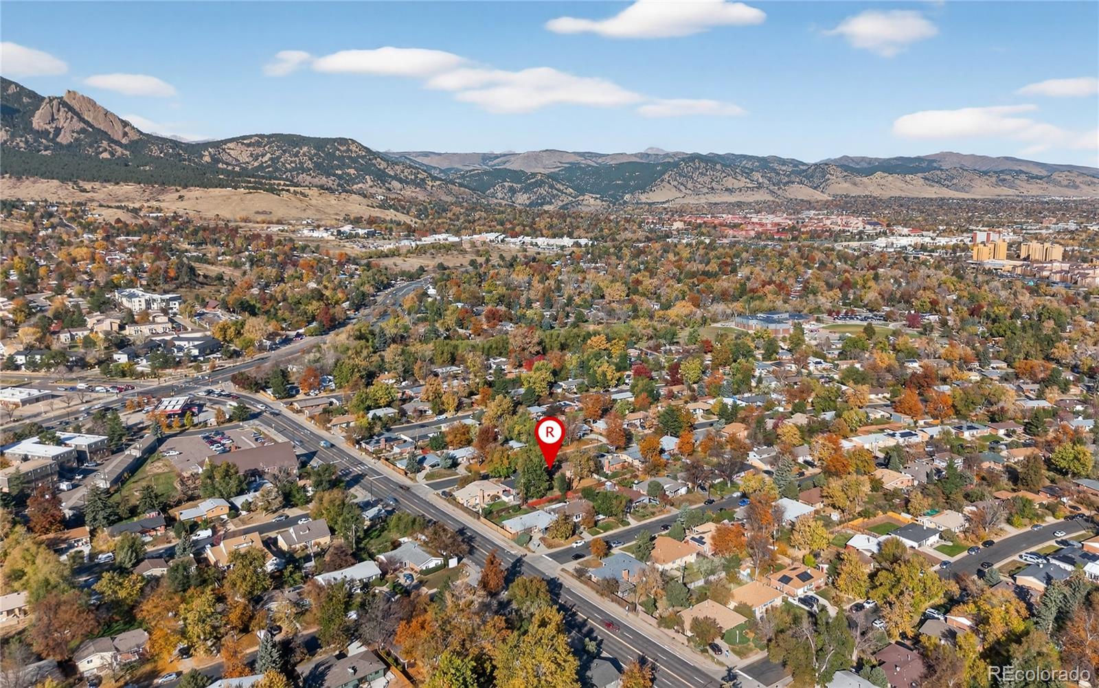 450 South 40th Street Boulder, CO 80305 - Photo 33 of 36 an aerial view of city and mountain