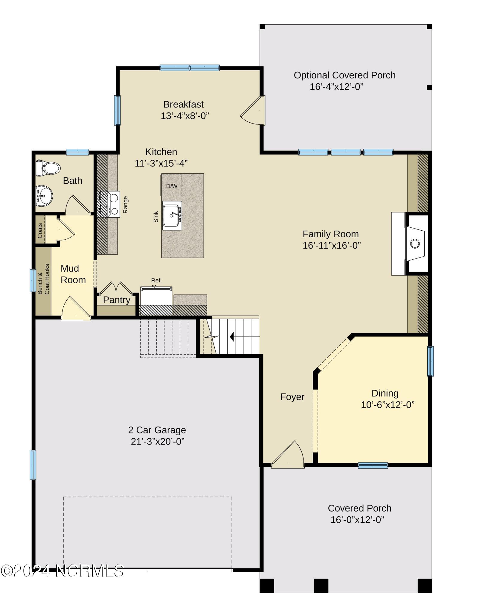 306 Winnsboro Road Raeford, NC 28376 - Photo 40 of 41 FIRST FLOOR PLAN FOR CL2030