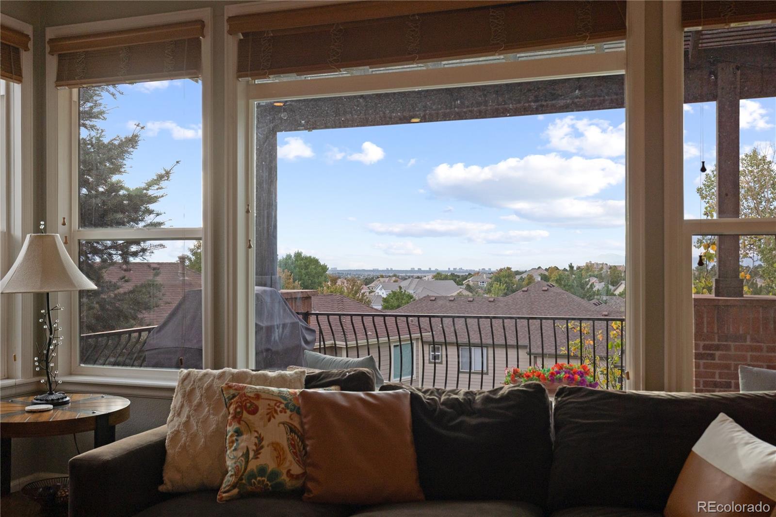 6261 South Sicily Way Aurora, CO 80016 - Photo 14 of 50 a balcony with furniture and a floor to ceiling window