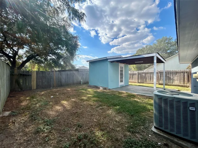 a backyard of a house