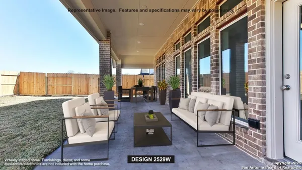 a living room with furniture and a couch