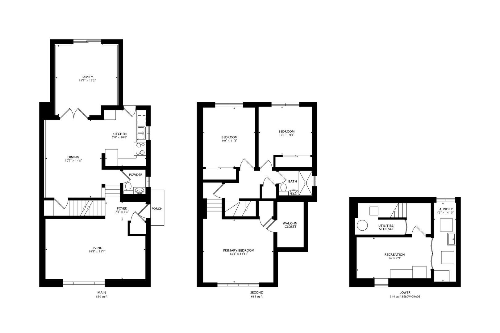 9454 Potter Road Des Plaines, IL 60016 - Photo 30 of 33 a picture of a floor plan