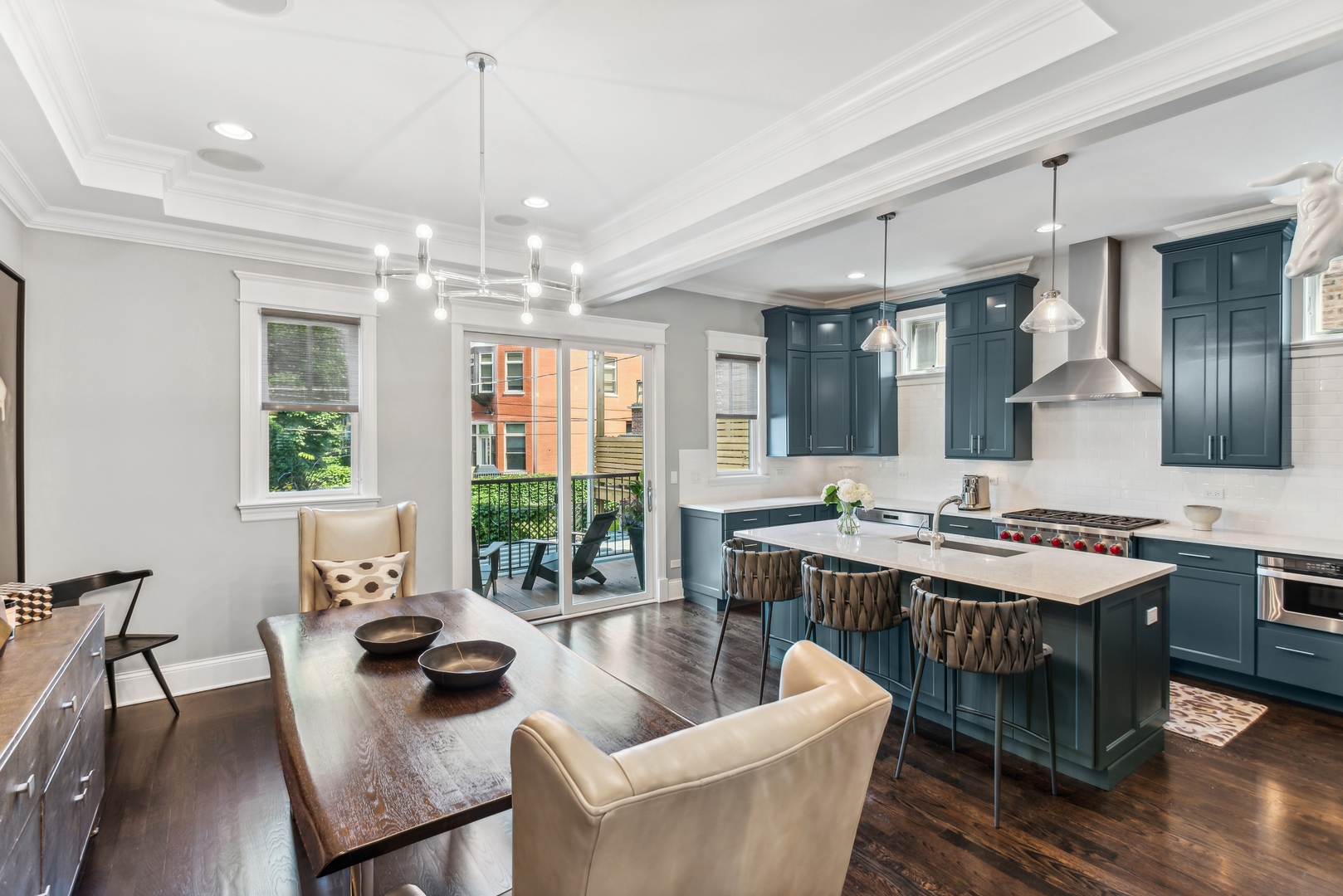 2413 North Orchard Street Chicago, IL 60614 - Photo 11 of 33 a view of a dining room with furniture window and outside view