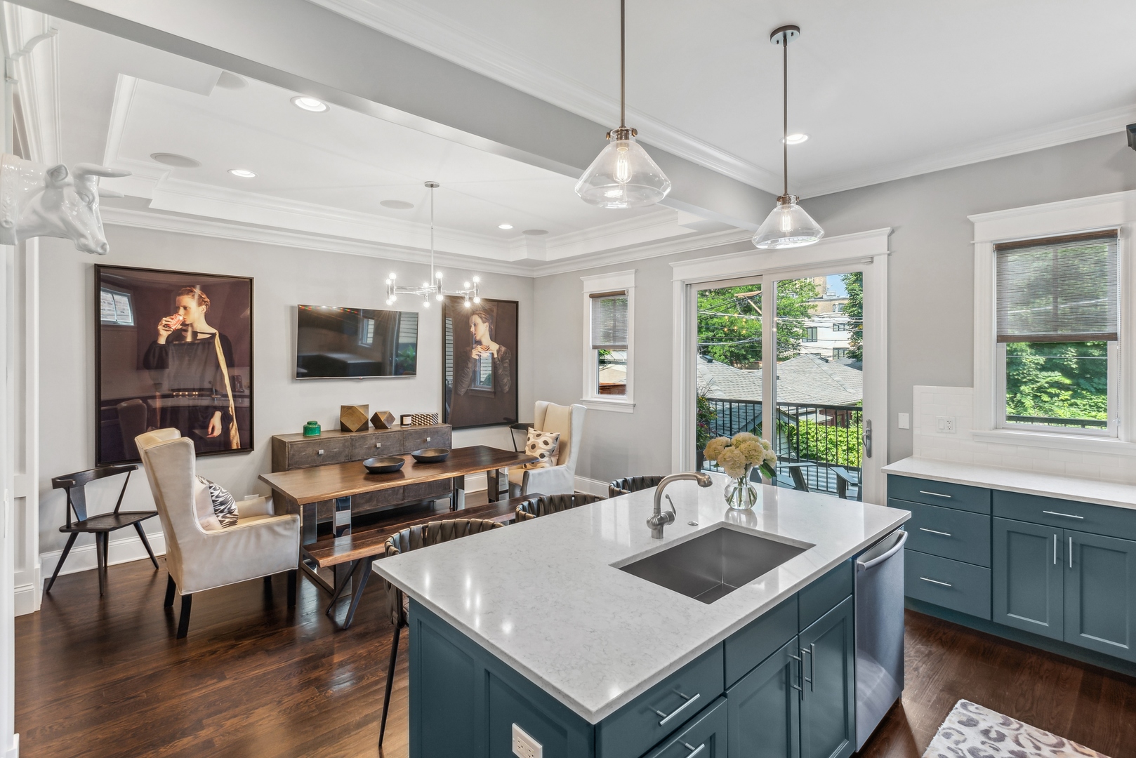 2413 North Orchard Street Chicago, IL 60614 - Photo 12 of 33 a kitchen with a stove a sink and a refrigerator