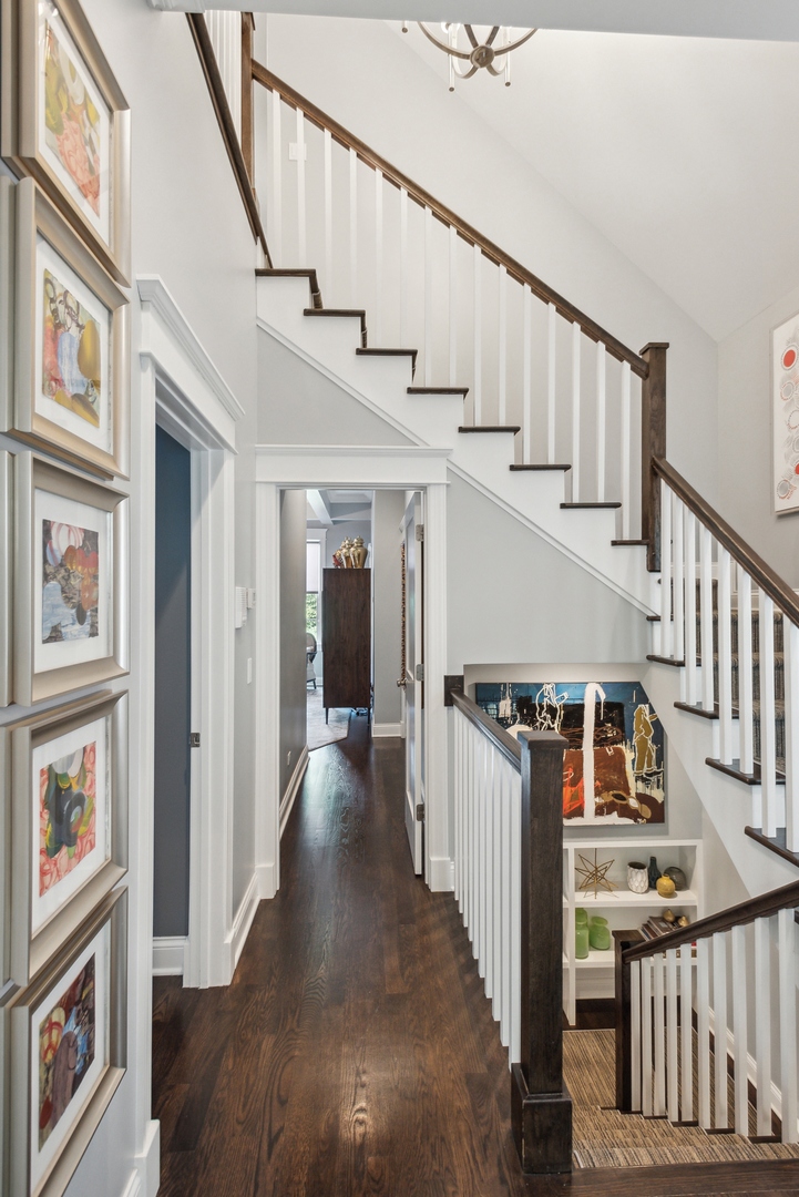 2413 North Orchard Street Chicago, IL 60614 - Photo 18 of 33 a view of entryway and hall with wooden floor