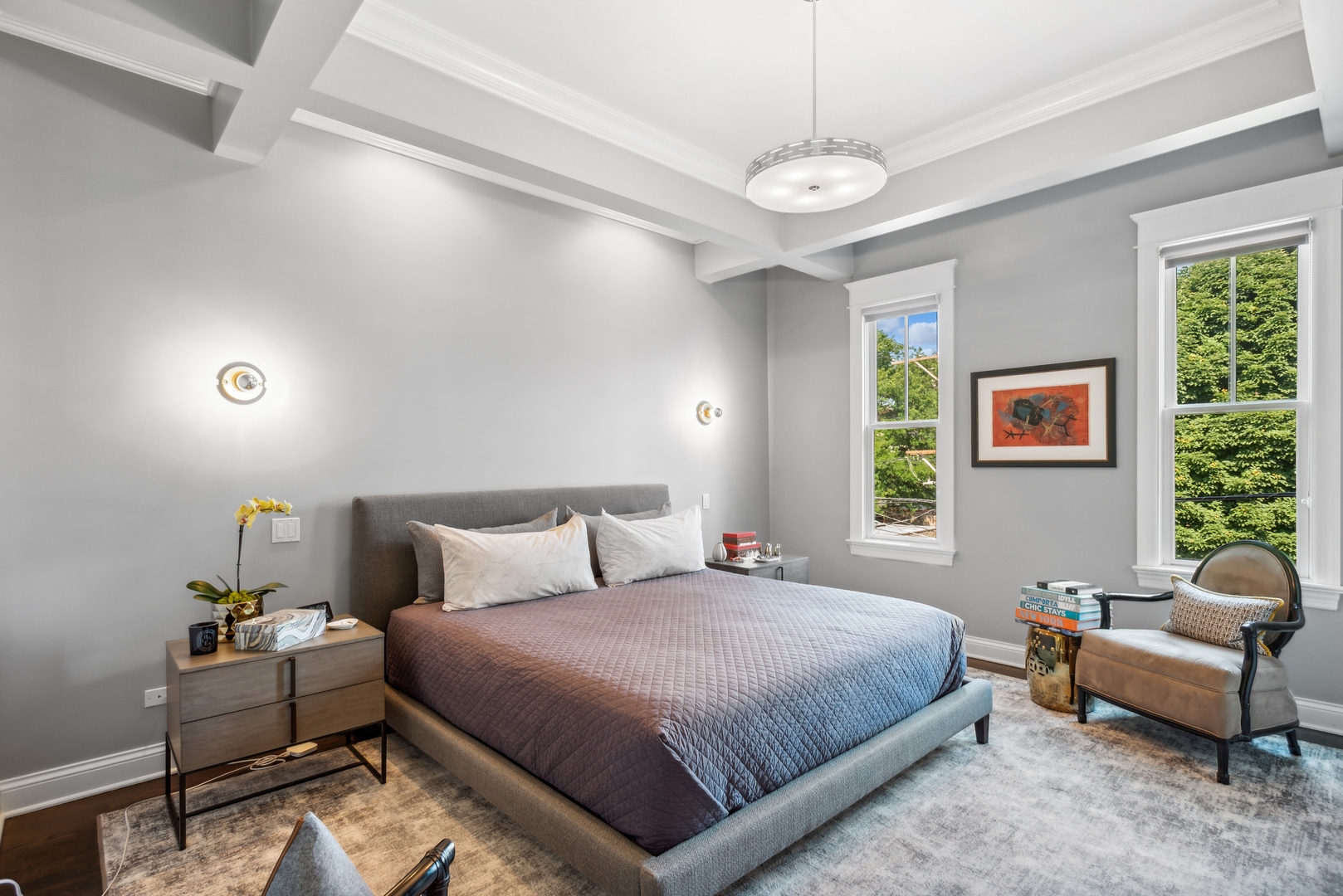 2413 North Orchard Street Chicago, IL 60614 - Photo 24 of 33 a bedroom with a bed and a couch