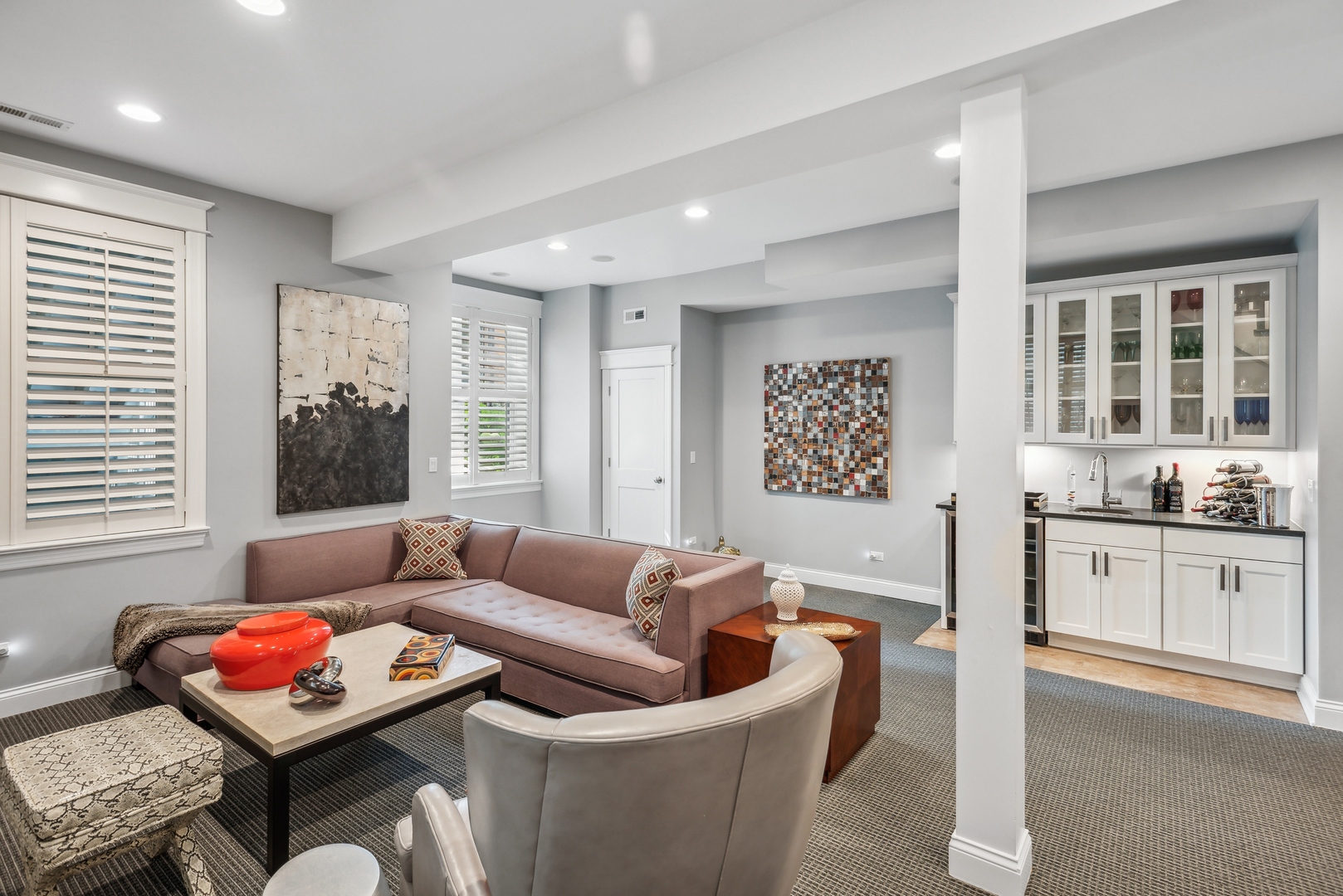 2413 North Orchard Street Chicago, IL 60614 - Photo 30 of 33 a living room with furniture and a large window