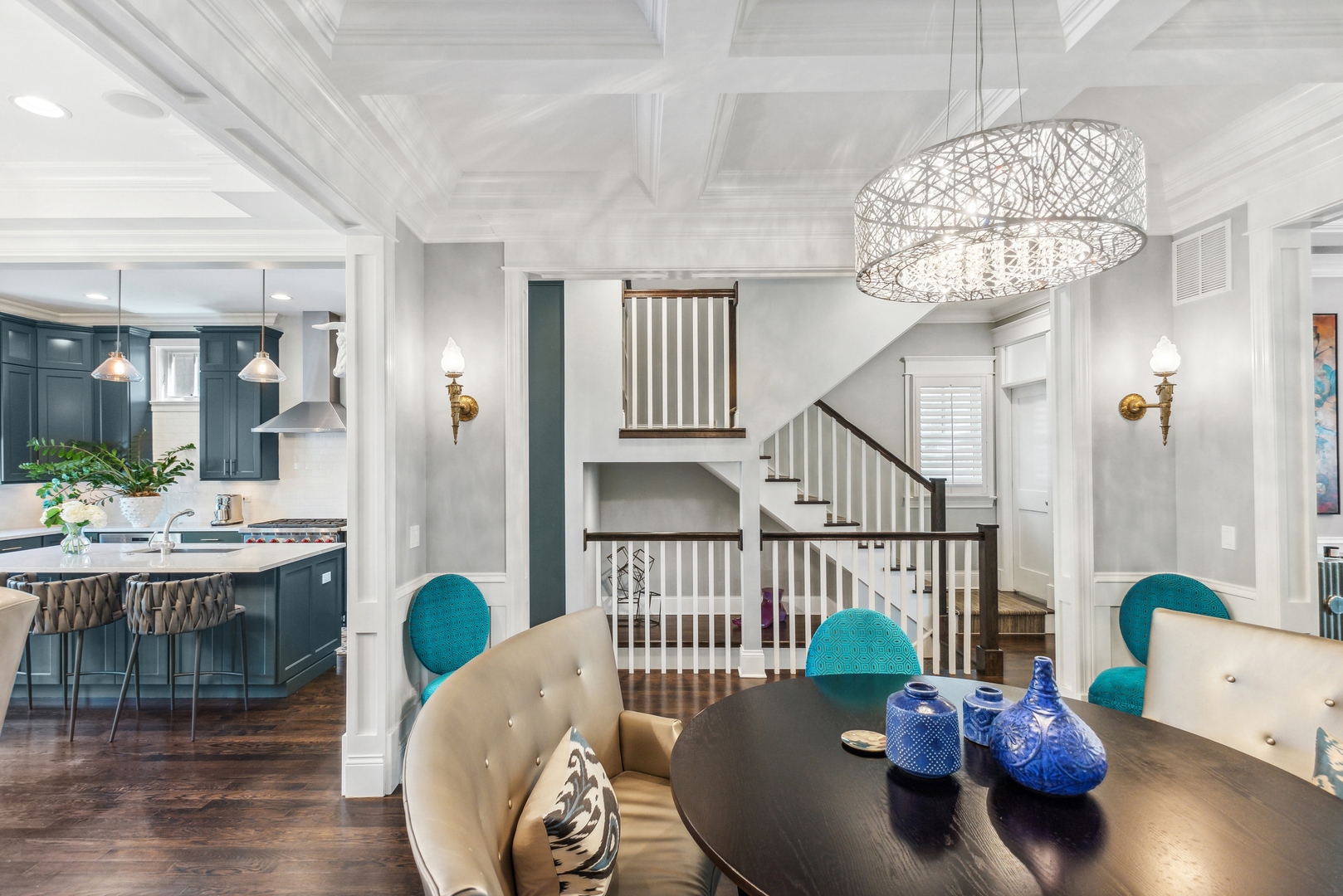 2413 North Orchard Street Chicago, IL 60614 - Photo 9 of 33 a living room with furniture and a chandelier