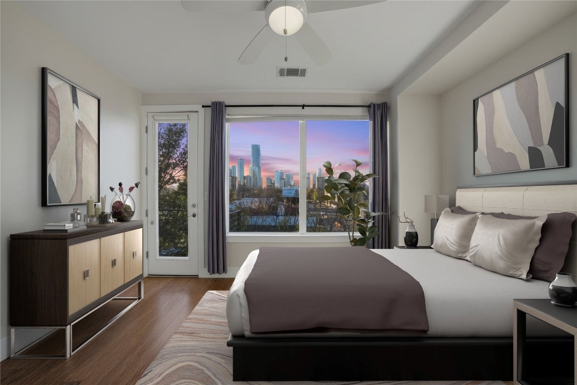 1801 East 2nd Street, Unit 2 Austin, TX 78702 - Photo 17 of 34 Virtually staged primary bedroom