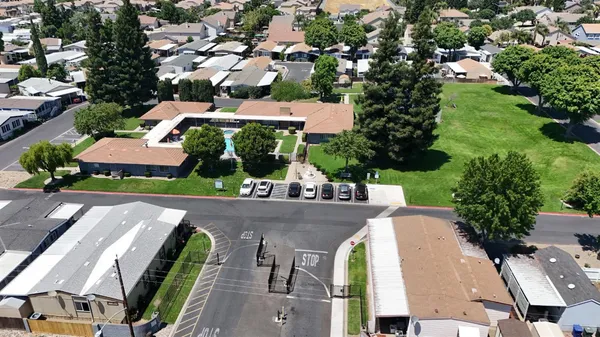 an aerial view of a